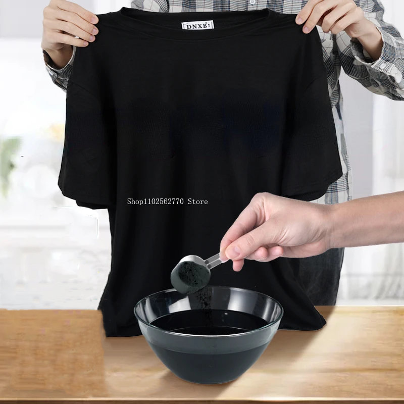 Home Textiles Store - 50g สีดําผ้าย้อมเสื้อผ้า Refurbished Coloring Agent ผ้าฝ้ายผ้าลินินกางเกงยีนส์ผ้าใบ