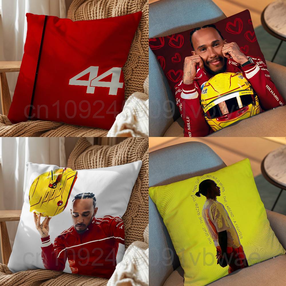 Home Textiles Canada - รันเนอร์อัพ แคนาดา ลูอิส แฮมิลตันปลอกหมอนทรงสี่เหลี่ยม พิมพ์ลายสองด้าน ผ้ากำมะหยี่สั้น