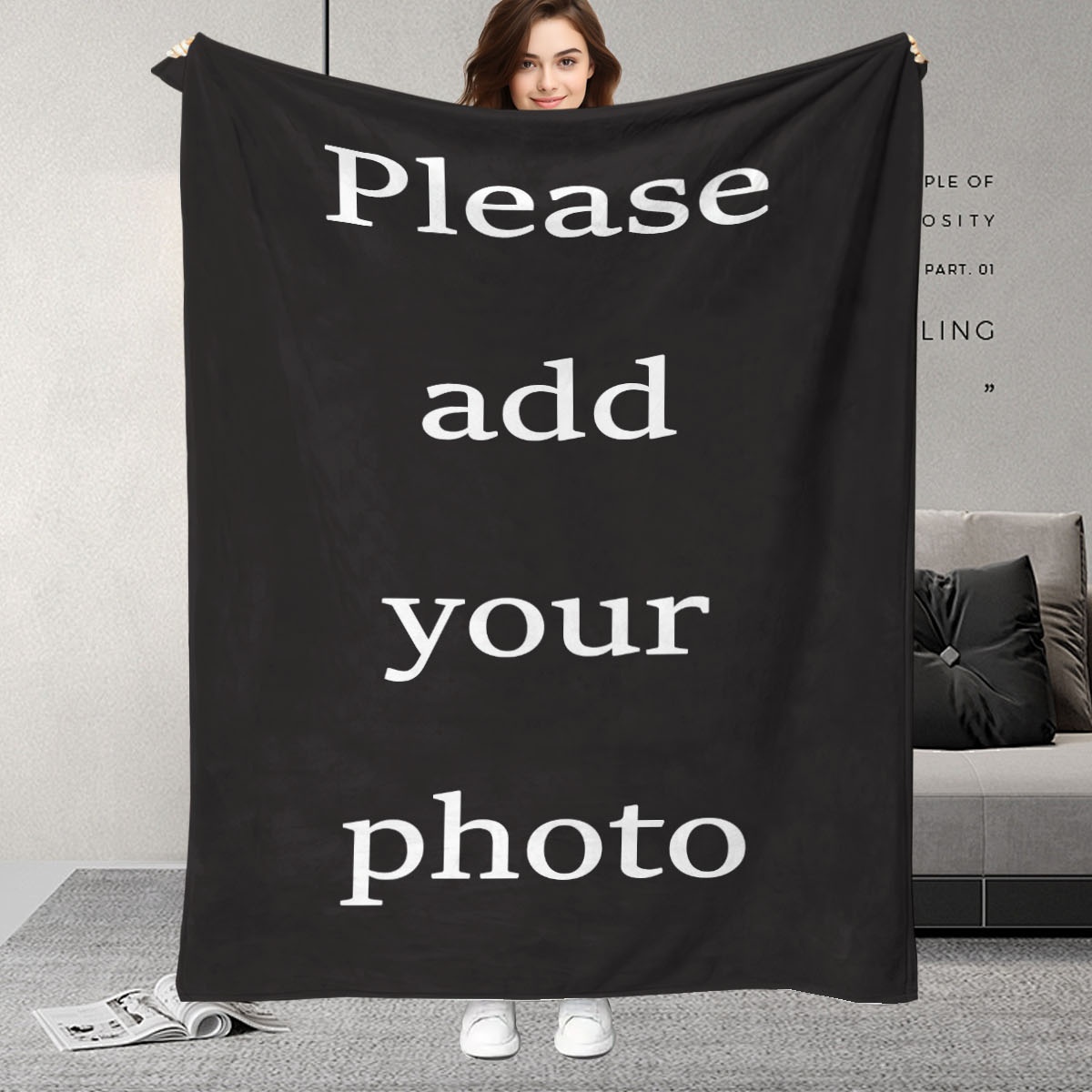 Home Textiles Images - ผ้าห่มฟลานเนลขนแกะดิจิทัลแบบกำหนดเอง เหมาะสำหรับเตียงครอบครัว โซฟา สำนักงาน ตั้งแคมป์กลางแจ้ง ผ้าห่มแบบกำหนดเองพร้อมรูปภาพ