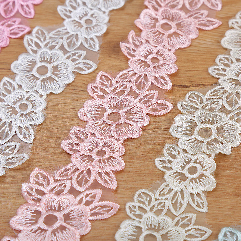 ความกว้าง5ซม.ปัก Organza ดอกไม - Home Textiles Store บทวิจารณ์และราคา