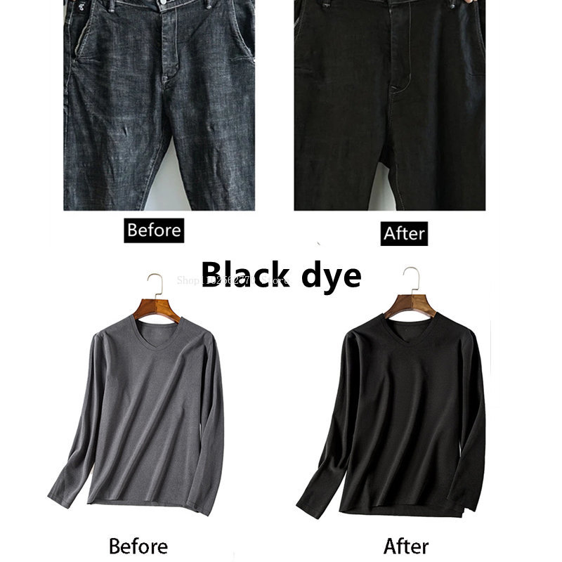 50g สีดําผ้าย้อมเสื้อผ้า Refur - Home Textiles Store บทวิจารณ์และราคา