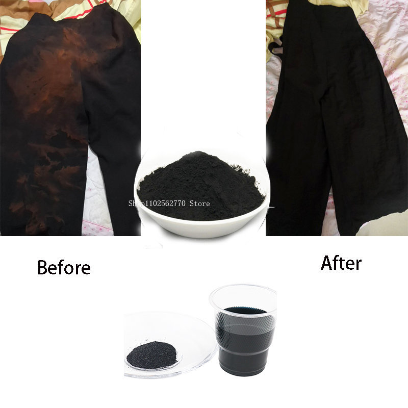 50g สีดําผ้าย้อมเสื้อผ้า Refur - Home Textiles Store บทวิจารณ์และราคา