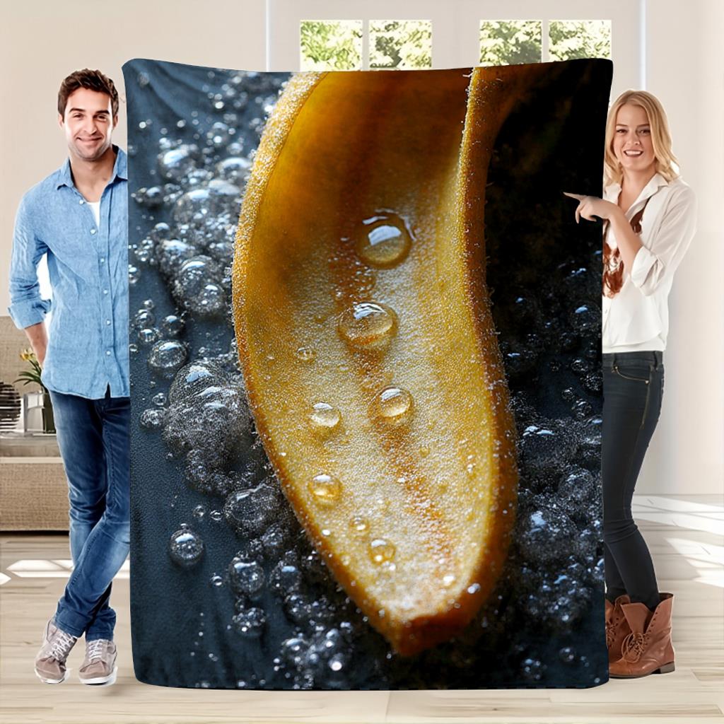 ภาพมาโครธรรมชาติของกล้วย ผ้าห่ - Home Textiles Images บทวิจารณ์และราคา