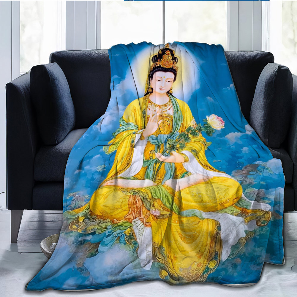 ผ้าห่มพิมพ์ลายพระโพธิสัตว์กวนอ - Home Textiles Images บทวิจารณ์และราคา