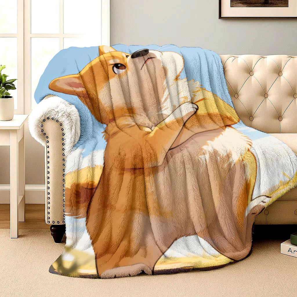 ภาพการ์ตูนสุนัขยืน ผ้าห่มพิมพ์ - Home Textiles Images บทวิจารณ์และราคา