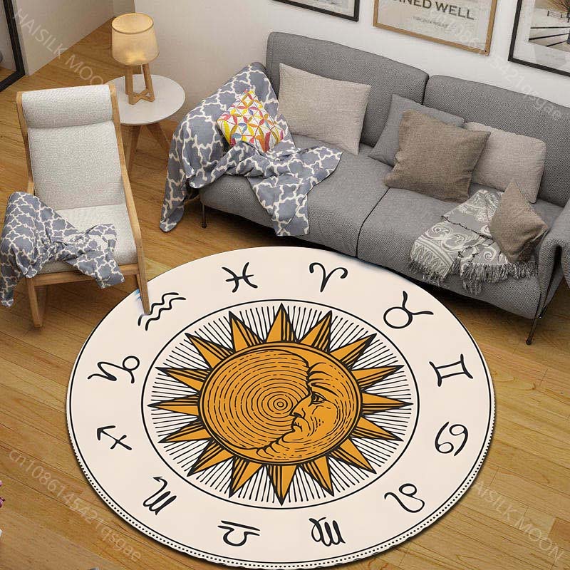พรมปูพื้นลายจักรราศีรอบดวงอาทิ - Home Textiles Images บทวิจารณ์และราคา